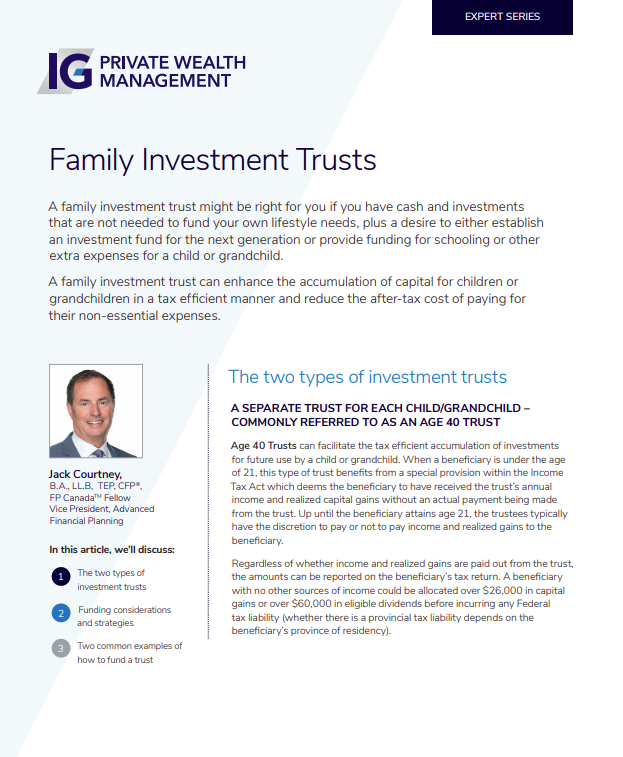 Whitepaper Family Investment Trusts